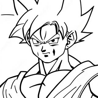 Goku Super Saiyan Transformation Coloring Page 57304-45979