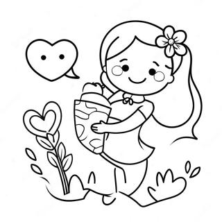 Cute Mothers Day Card Coloring Page 57314-46000