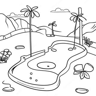 Mini Golf Course Coloring Page 57323-45989