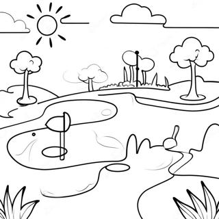 Mini Golf Course Coloring Page 57323-45990