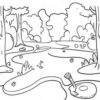 Mini Golf Course Coloring Page 57323-45991