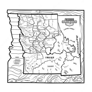 Idaho State Map Coloring Page 57333-46003