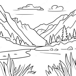 Beautiful Idaho Scenery Coloring Page 57334-46005