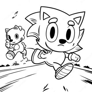 Sonic The Hedgehog Running With Wolves Coloring Page 57344-46013