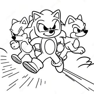 Sonic The Hedgehog Running With Wolves Coloring Page 57344-46015