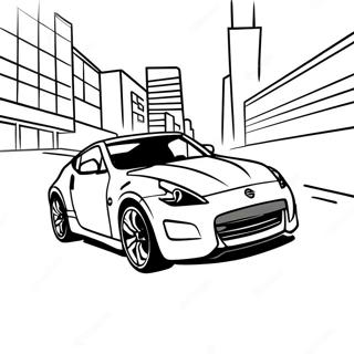 Nissan 370z In Motion Coloring Page 57364-46030