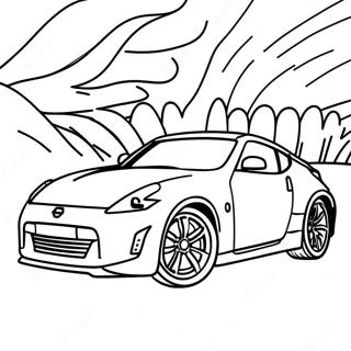 Nissan 370z In Motion Coloring Page 57364-46031