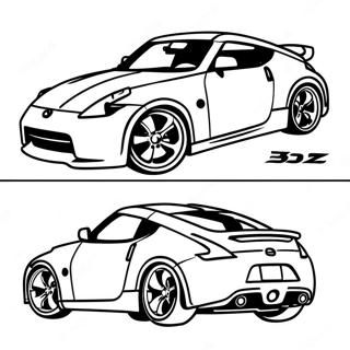 Nissan 370z In Motion Coloring Page 57364-46032