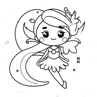 Moon Fairy Coloring Page 57373-46036