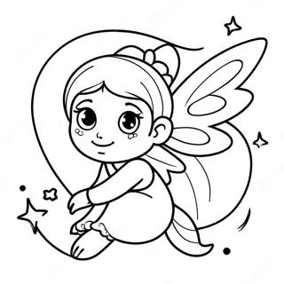 Enchanting Moon Fairy With Sparkling Wings Coloring Page 57374-46037