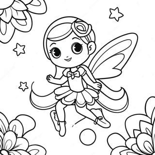 Enchanting Moon Fairy With Sparkling Wings Coloring Page 57374-46038