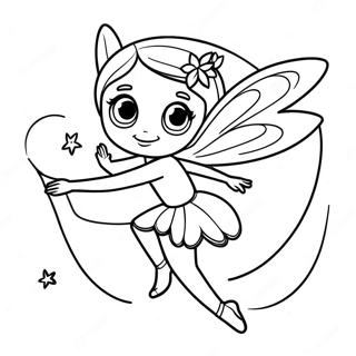 Enchanting Moon Fairy With Sparkling Wings Coloring Page 57374-46039