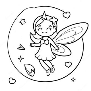 Enchanting Moon Fairy With Sparkling Wings Coloring Page 57374-46040