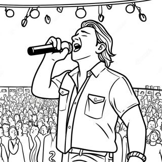 Morgan Wallen Singing On Stage Coloring Page 5737-4691