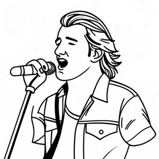 Morgan Wallen Singing On Stage Coloring Page 5737-4692