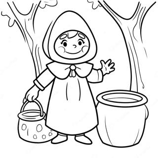 Strega Nona With Her Pot Coloring Page 57394-46050