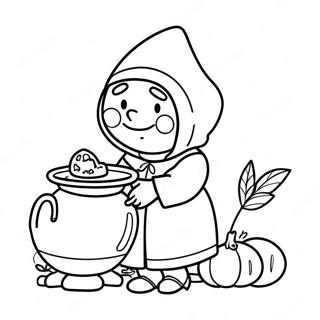 Strega Nona With Her Pot Coloring Page 57394-46051