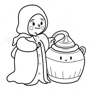 Strega Nona With Her Pot Coloring Page 57394-46052