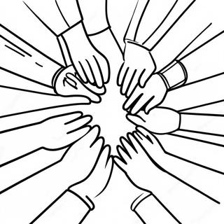 Diverse Hands Holding Together Coloring Page 57424-46077