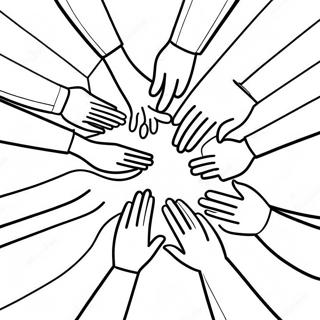 Diverse Hands Holding Together Coloring Page 57424-46079