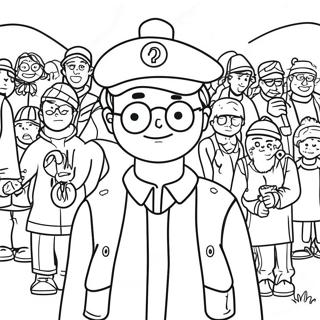 Where S Waldo Coloring Page 57453-46101