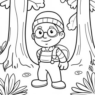 Waldo In A Colorful Forest Coloring Page 57454-46097