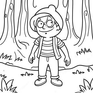 Waldo In A Colorful Forest Coloring Page 57454-46099