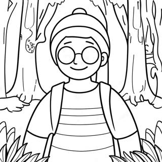 Waldo In A Colorful Forest Coloring Page 57454-46100