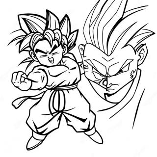 Gohan Super Saiyan 2 Coloring Pages