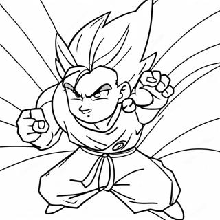 Gohan Super Saiyan 2 Flying Coloring Page 57464-46107