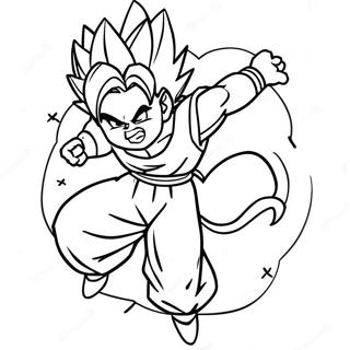 Gohan Super Saiyan 2 Flying Coloring Page 57464-46108