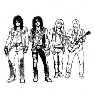 Motley Crue Band Members Coloring Page 57474-46118