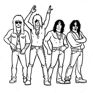 Motley Crue Band Members Coloring Page 57474-46119