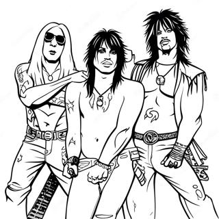 Motley Crue Band Members Coloring Page 57474-46120