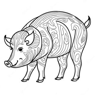 Wild Boar Coloring Page 57483-46126