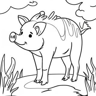 Wild Boar Coloring Page 57483-46127