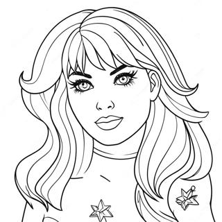 Jem With Sparkling Hair Coloring Page 57494-46136