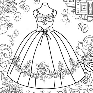 Quinceanera Dress Coloring Page 57553-46179