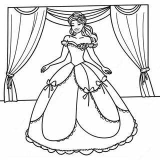 Elegant Quinceanera Celebration Coloring Page 57554-46184