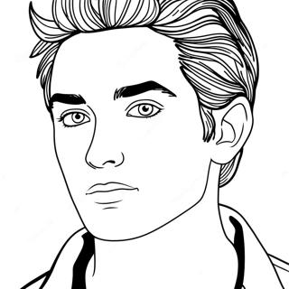 Edward Cullen Portrait Coloring Page 57573-46199