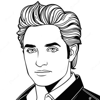 Edward Cullen Portrait Coloring Page 57573-46200