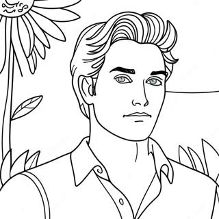 Edward Cullen Sparkling In The Sun Coloring Page 57574-46193