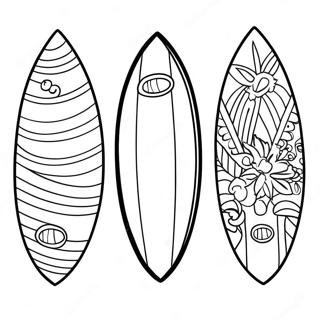 Colorful Surfboards On The Beach Coloring Page 57584-46204