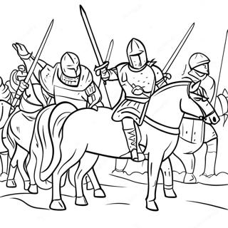 Valiant Knights In Battle Coloring Page 57594-46209