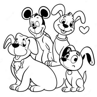 Playful Disney Dogs Coloring Page 57634-46241