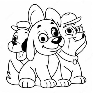 Playful Disney Dogs Coloring Page 57634-46244