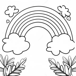 Colorful Rainbow With Shamrocks Coloring Page 57644-46256