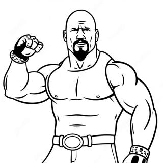 Stone Cold Steve Austin Action Pose Coloring Page 57653-46258