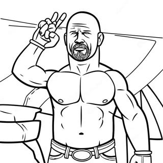 Stone Cold Steve Austin Action Pose Coloring Page 57653-46259