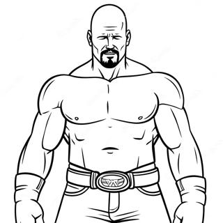 Stone Cold Steve Austin Action Pose Coloring Page 57653-46260